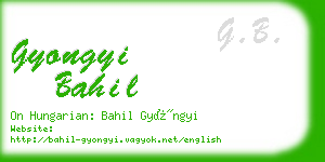 gyongyi bahil business card